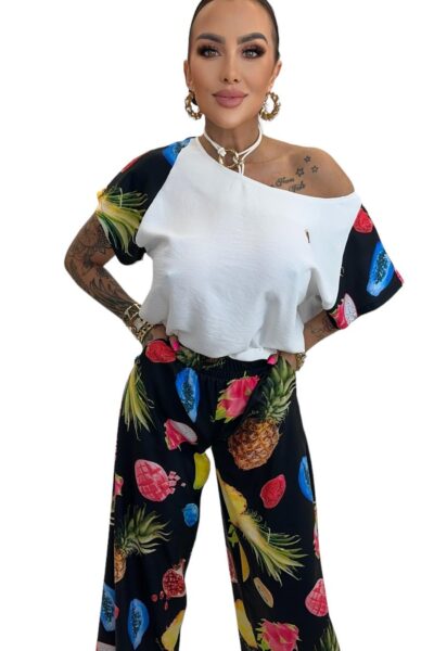 Dres Lola Bianka komplet letni spodnie bluzka