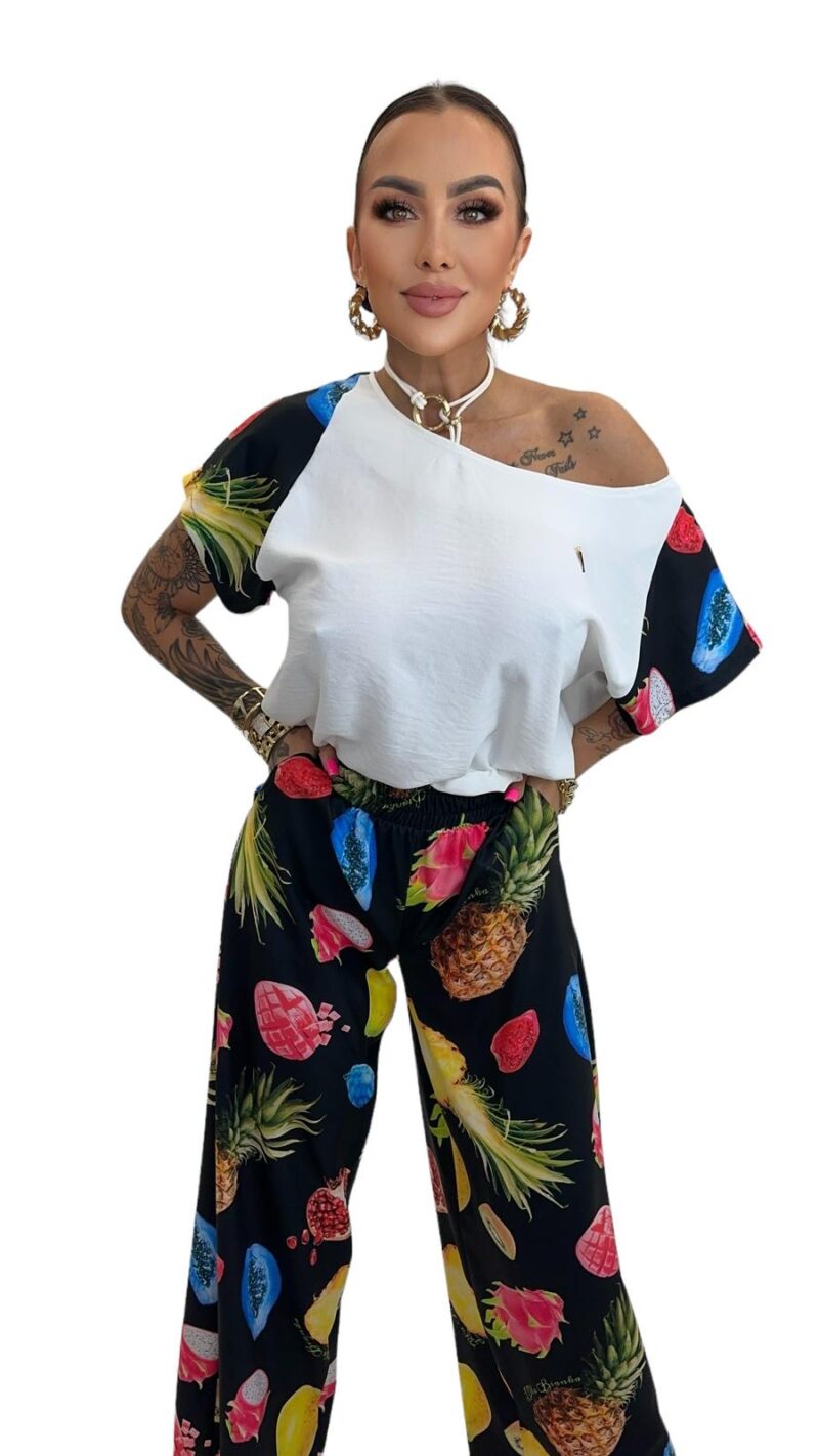 Dres Lola Bianka komplet letni spodnie bluzka