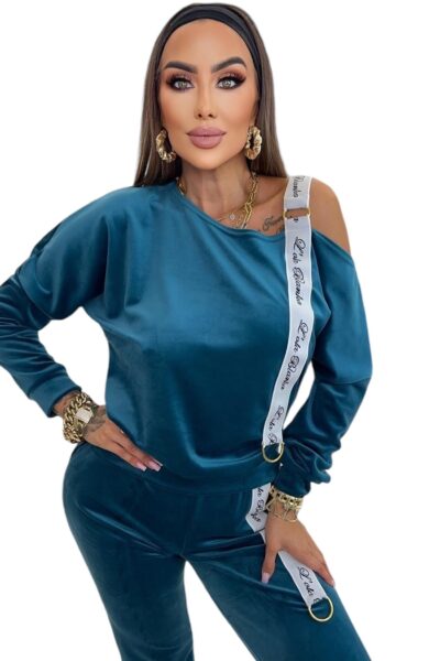 Dres Lola Bianka dres welurowy damski
