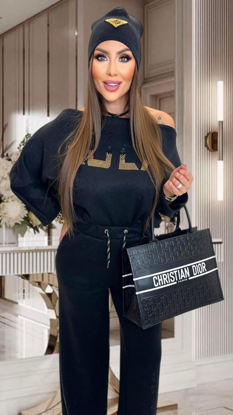 Dres Lola Bianka komplet dzianinowy czarny - obrazek 11