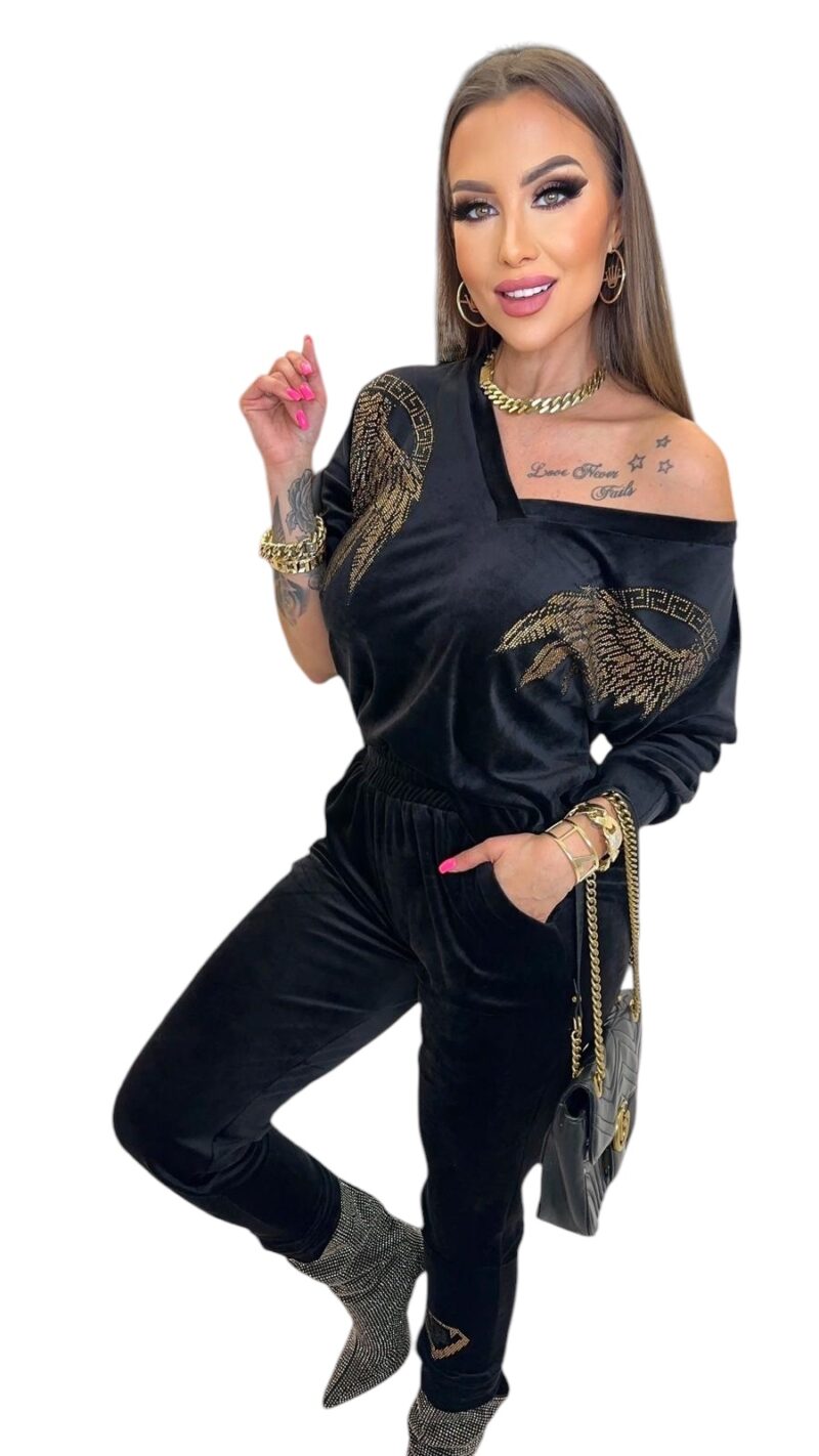 Dres Lola Bianka dres welurowy czarny