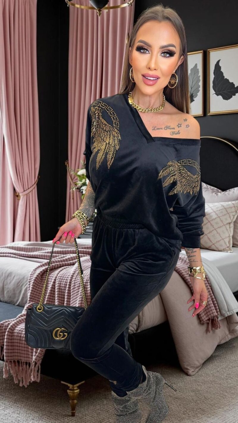 Dres Lola Bianka dres welurowy czarny - obrazek 8