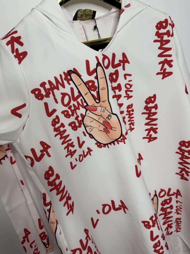 Sukienka Lola Bianka tunika luźna oversize - obrazek 4