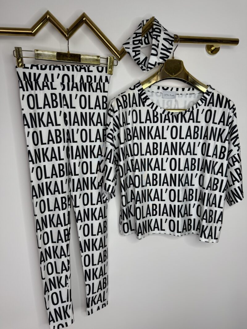 Dres Lola Bianka komplet biało czarny - obrazek 4