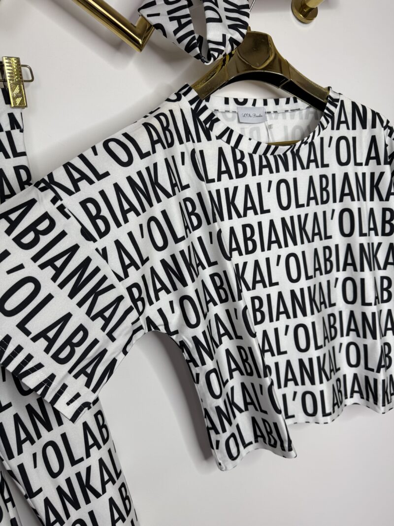 Dres Lola Bianka komplet biało czarny - obrazek 5