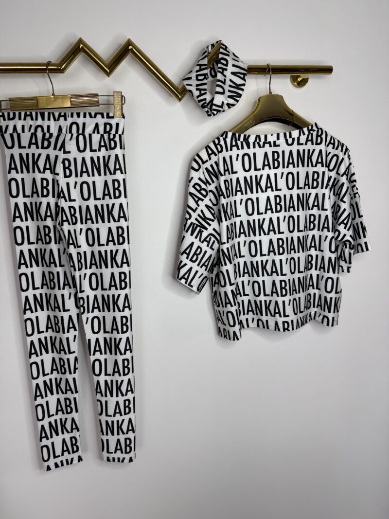 Dres Lola Bianka komplet biało czarny - obrazek 7