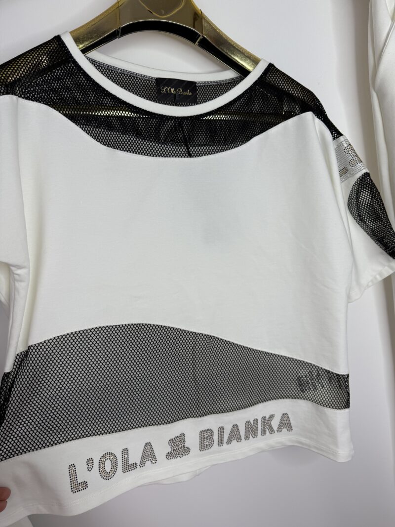 Dres Lola Bianka biały komplet dzwony - obrazek 6