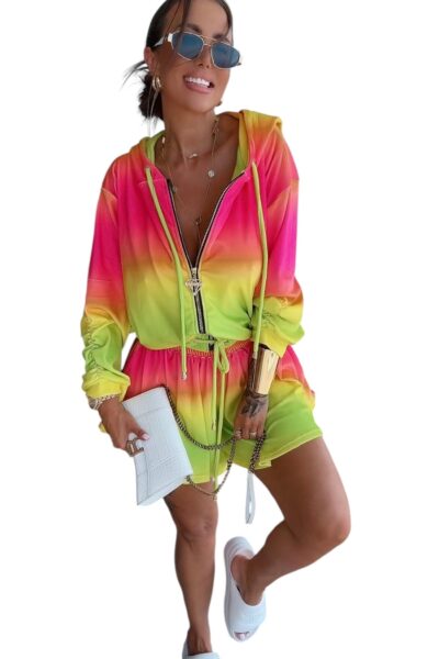 Komplet welurowy Lola Bianka dres ombre