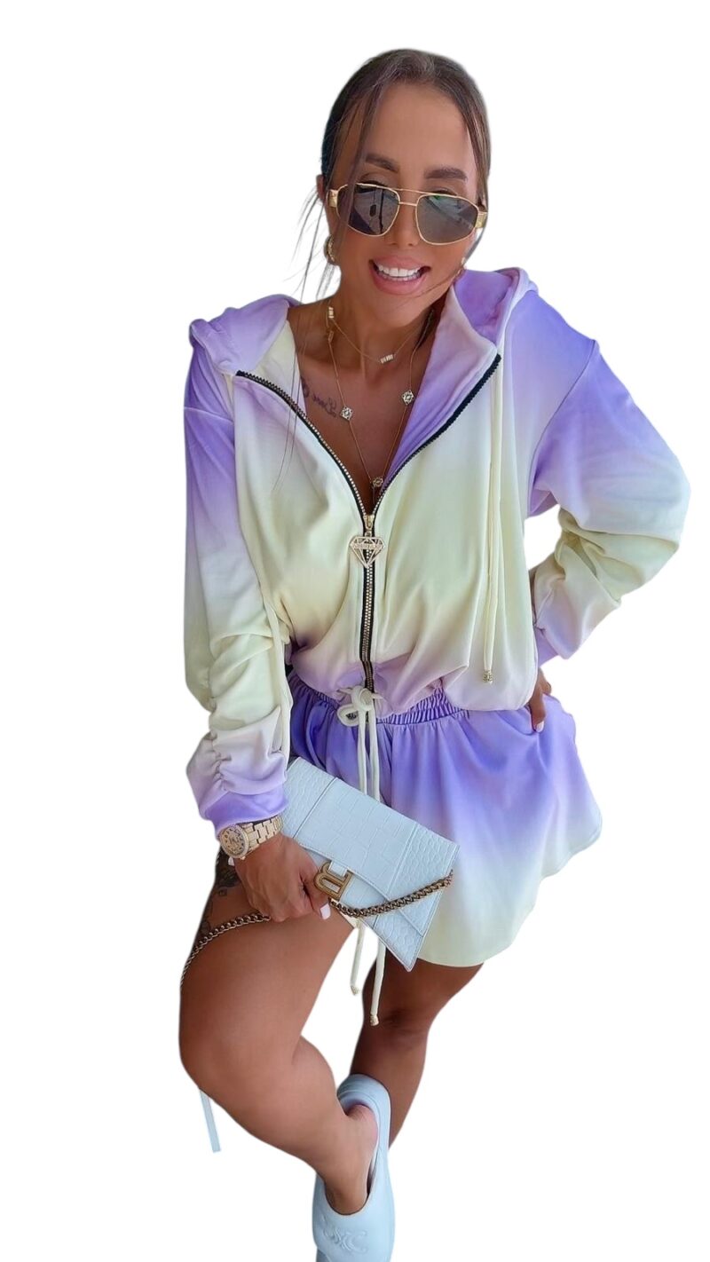 Dres Lola Bianka komplet welurowy ombre