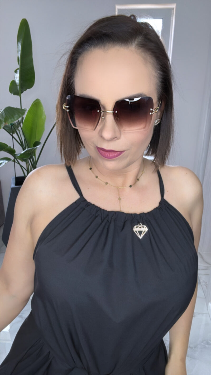 Sukienka Lola Bianka letnia czarna - obrazek 5
