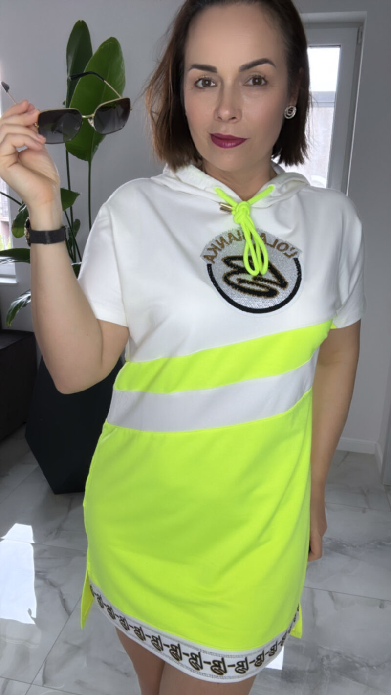 Sukienka Lola Bianka tunika letnia dresowa - obrazek 4