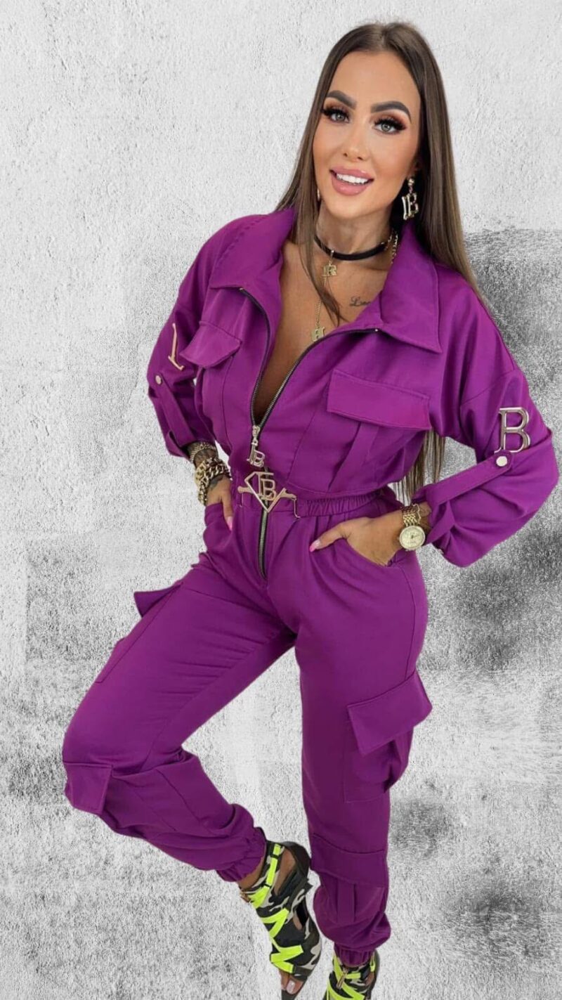 Kombinezon Lola Bianka fioletowy oversize - obrazek 10