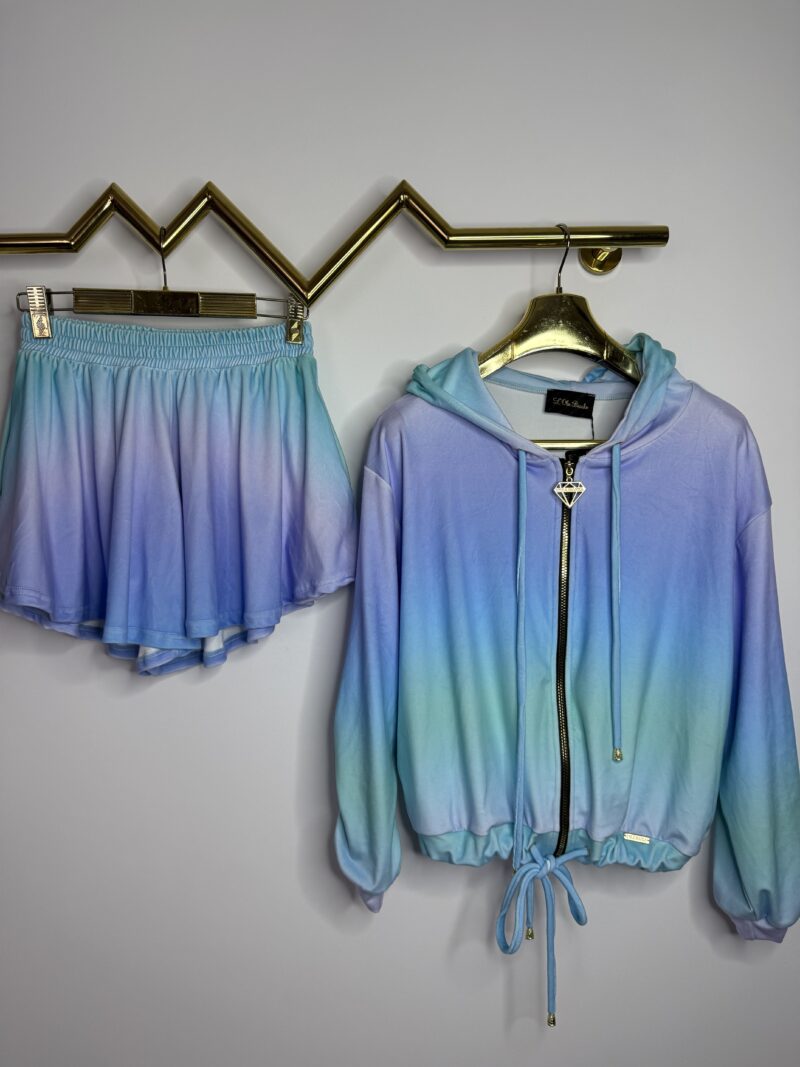 Komplet welurowy Lola Bianka dres ombre - obrazek 4
