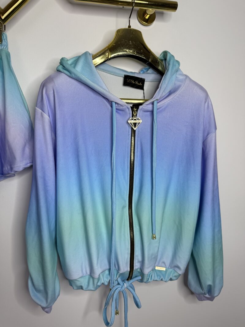 Komplet welurowy Lola Bianka dres ombre - obrazek 6