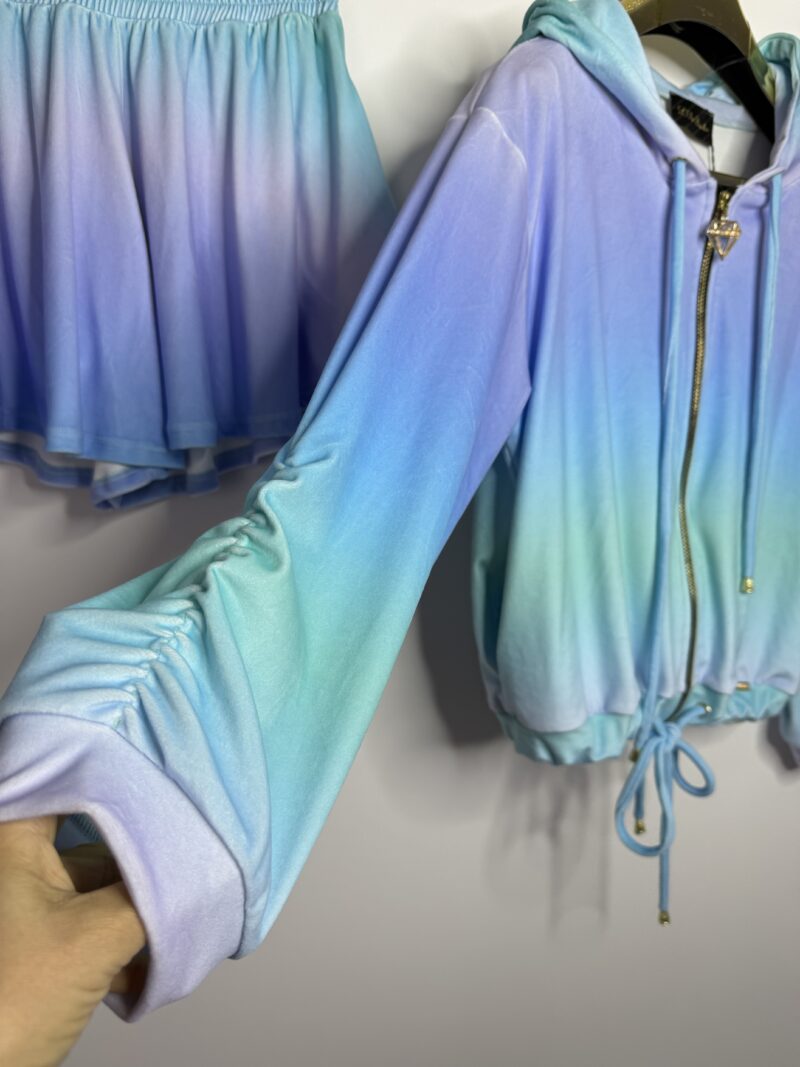 Komplet welurowy Lola Bianka dres ombre - obrazek 7