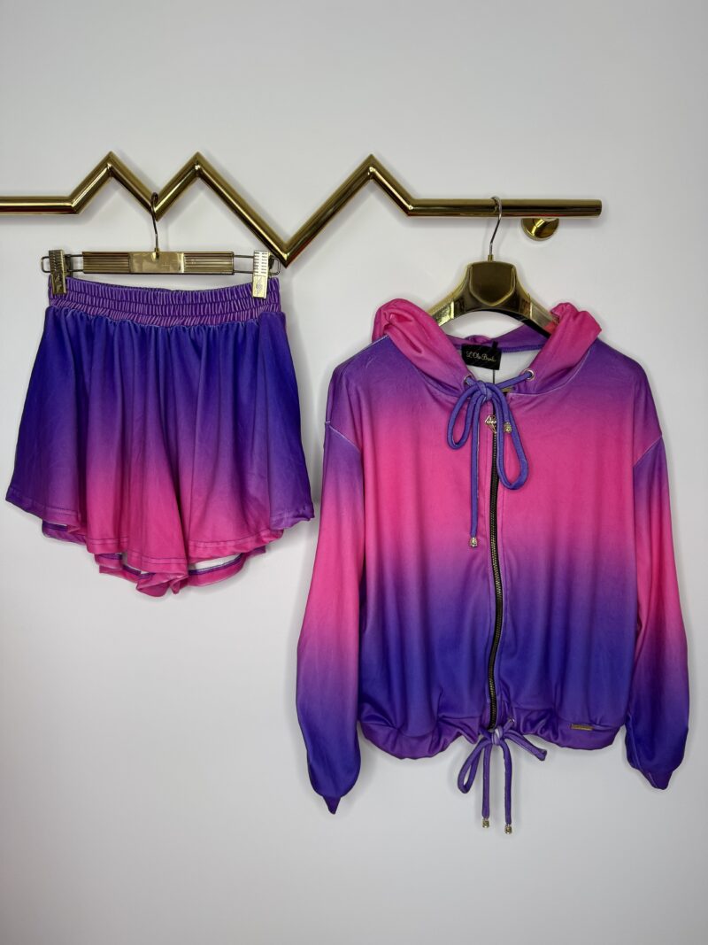 Komplet welurowy Lola Bianka dres letni ombre - obrazek 4