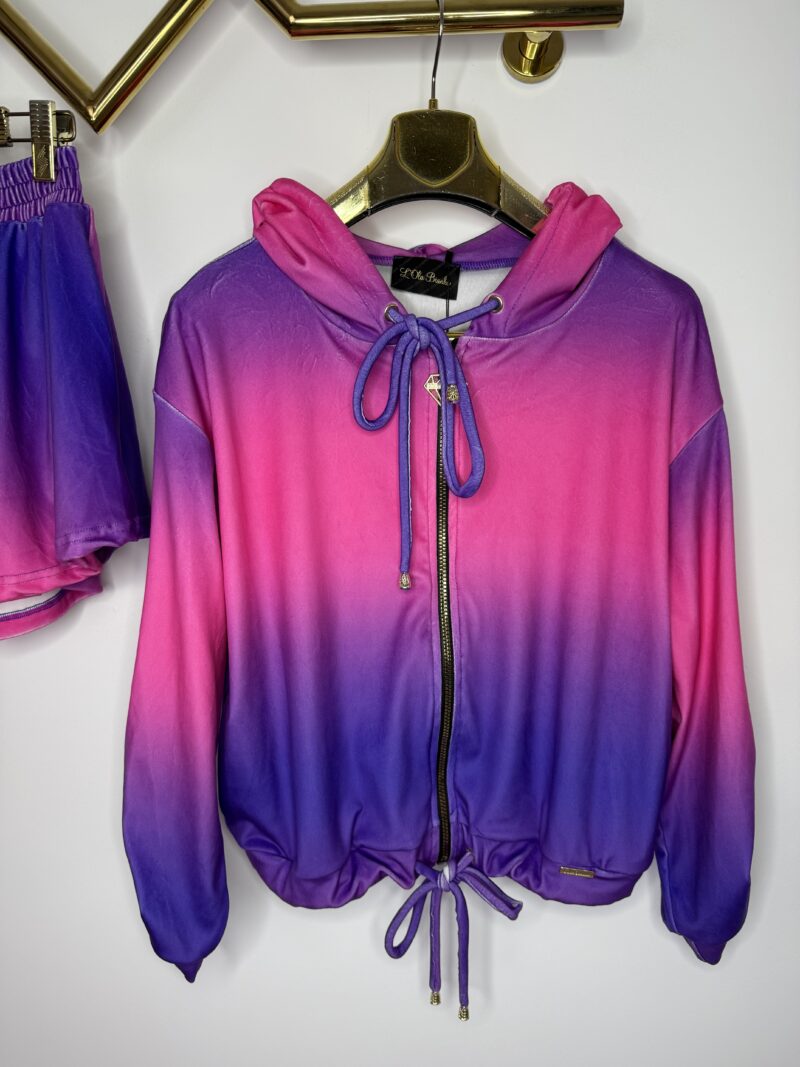 Komplet welurowy Lola Bianka dres letni ombre - obrazek 5