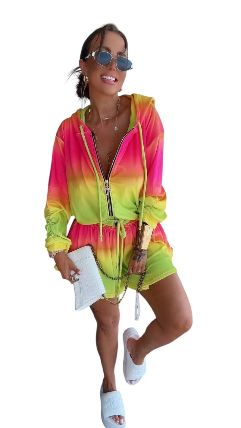 Komplet welurowy Lola Bianka dres welurowy ombre