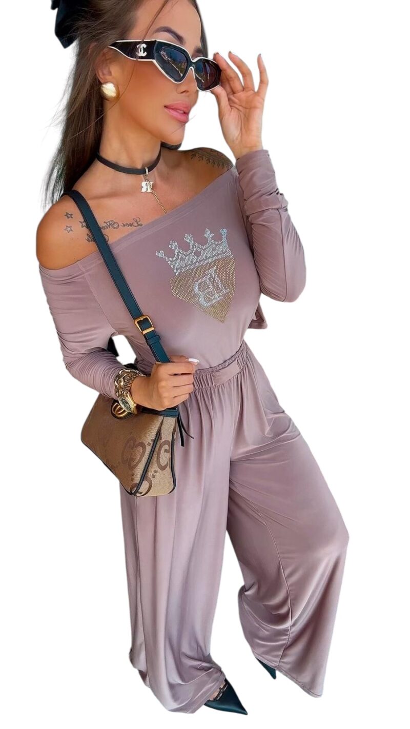 Komplet Lola Bianka dres brązowy letni