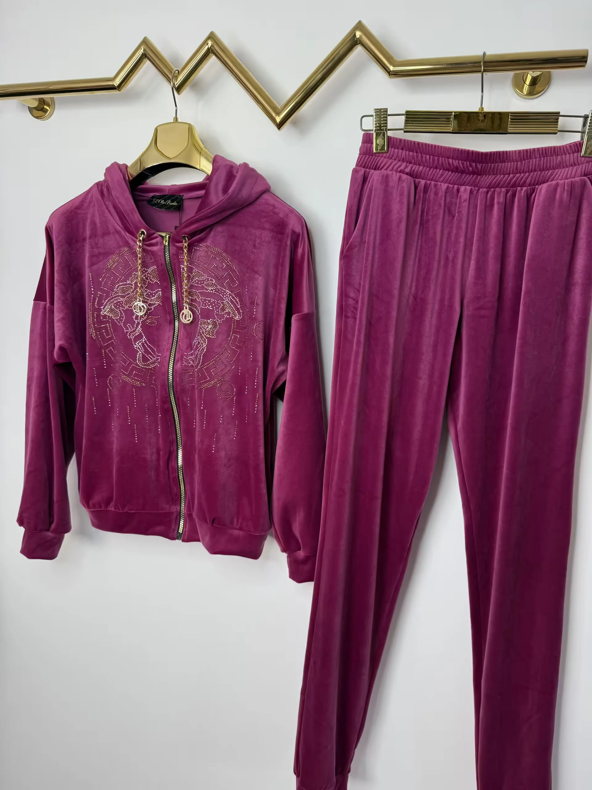 Dres Lola Bianka welurowy różowy SALE - obrazek 7