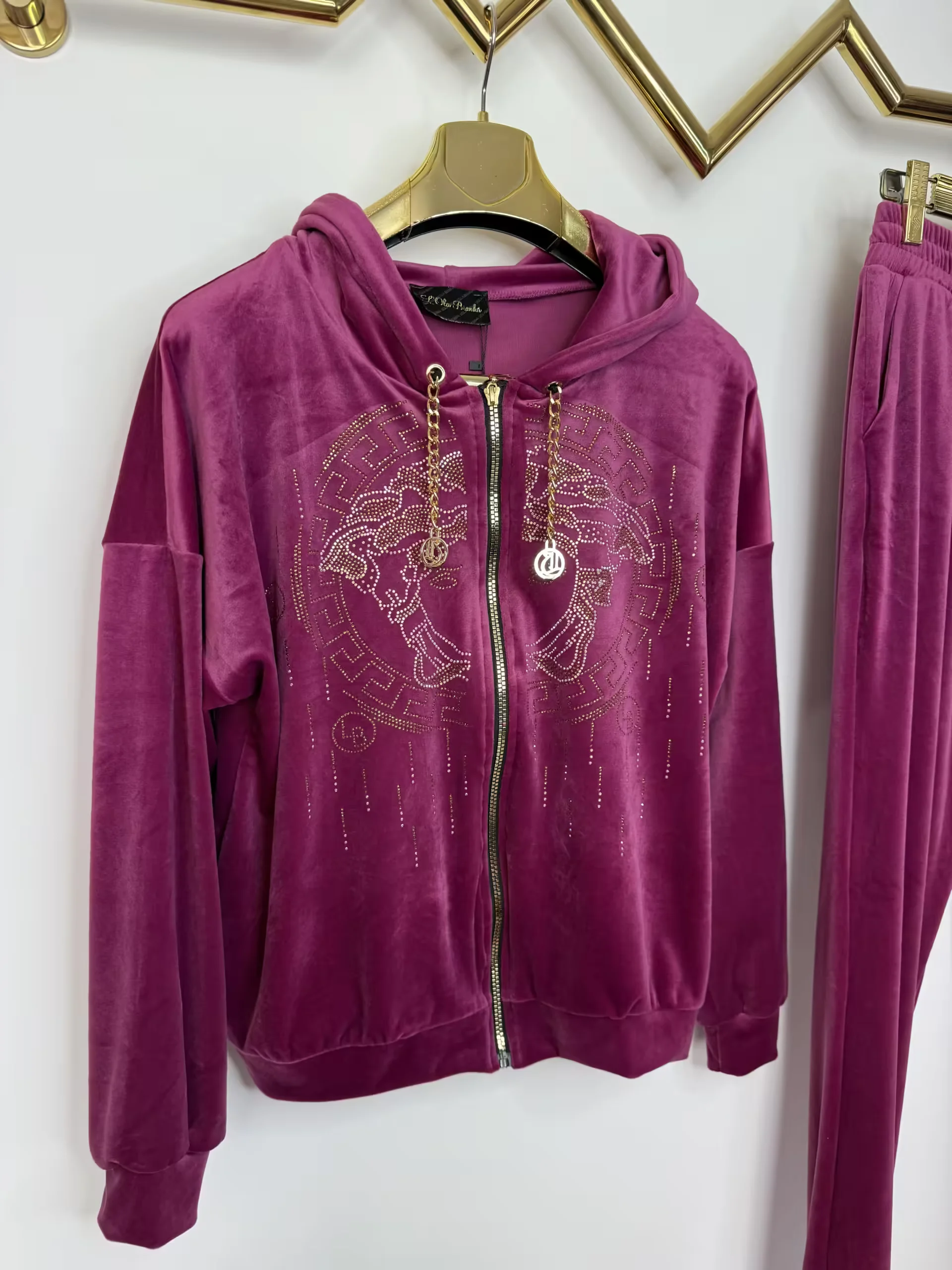 Dres Lola Bianka welurowy różowy SALE - obrazek 8