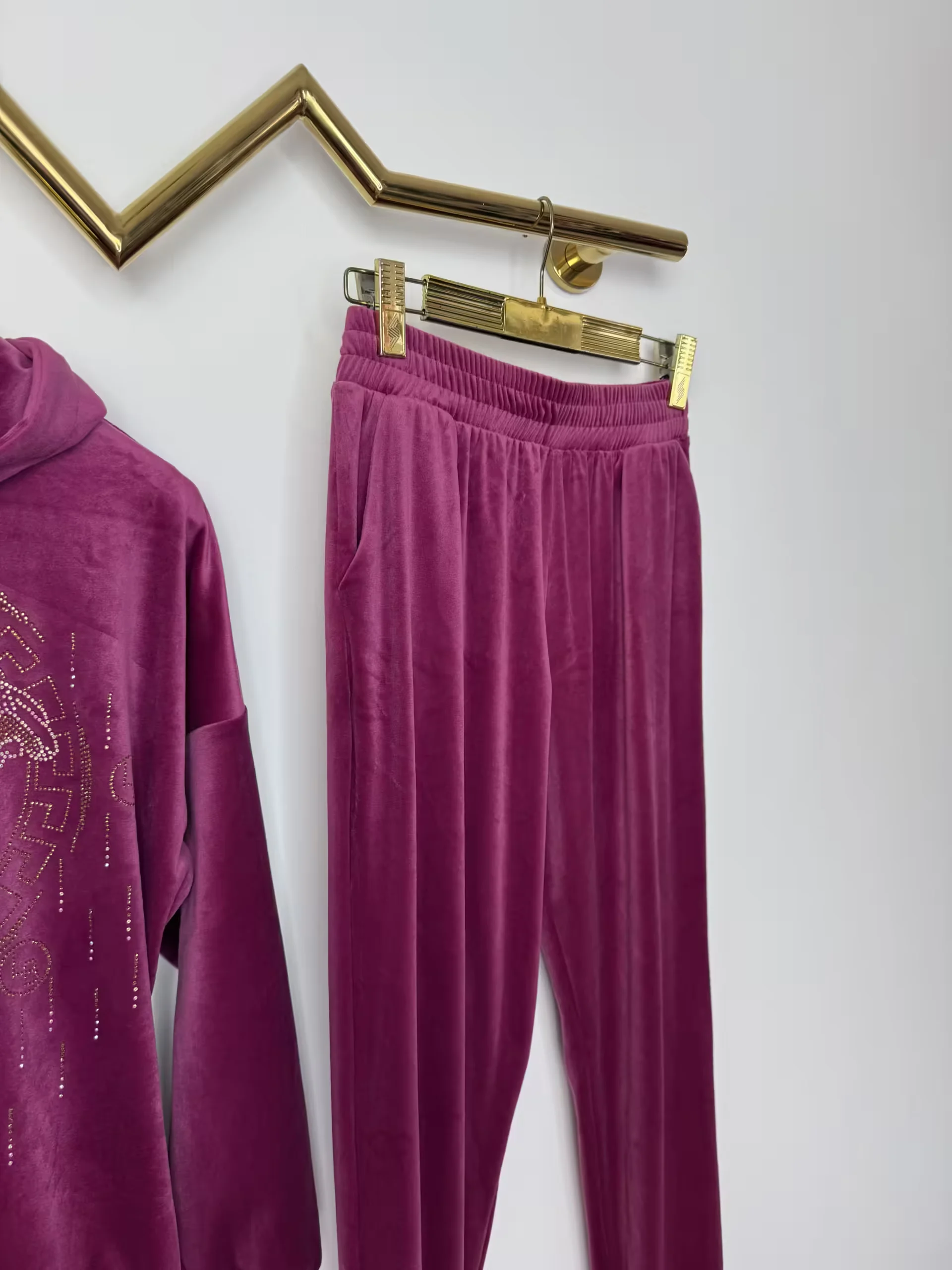 Dres Lola Bianka welurowy różowy SALE - obrazek 9