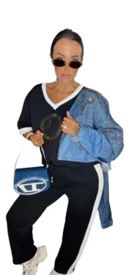 Dres Lola Bianka komplet czarny damski