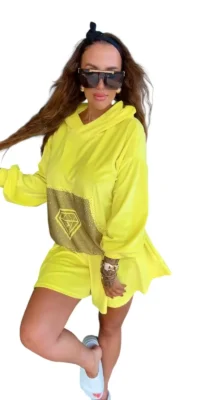 Dres Lola Bianka welurowy komplet