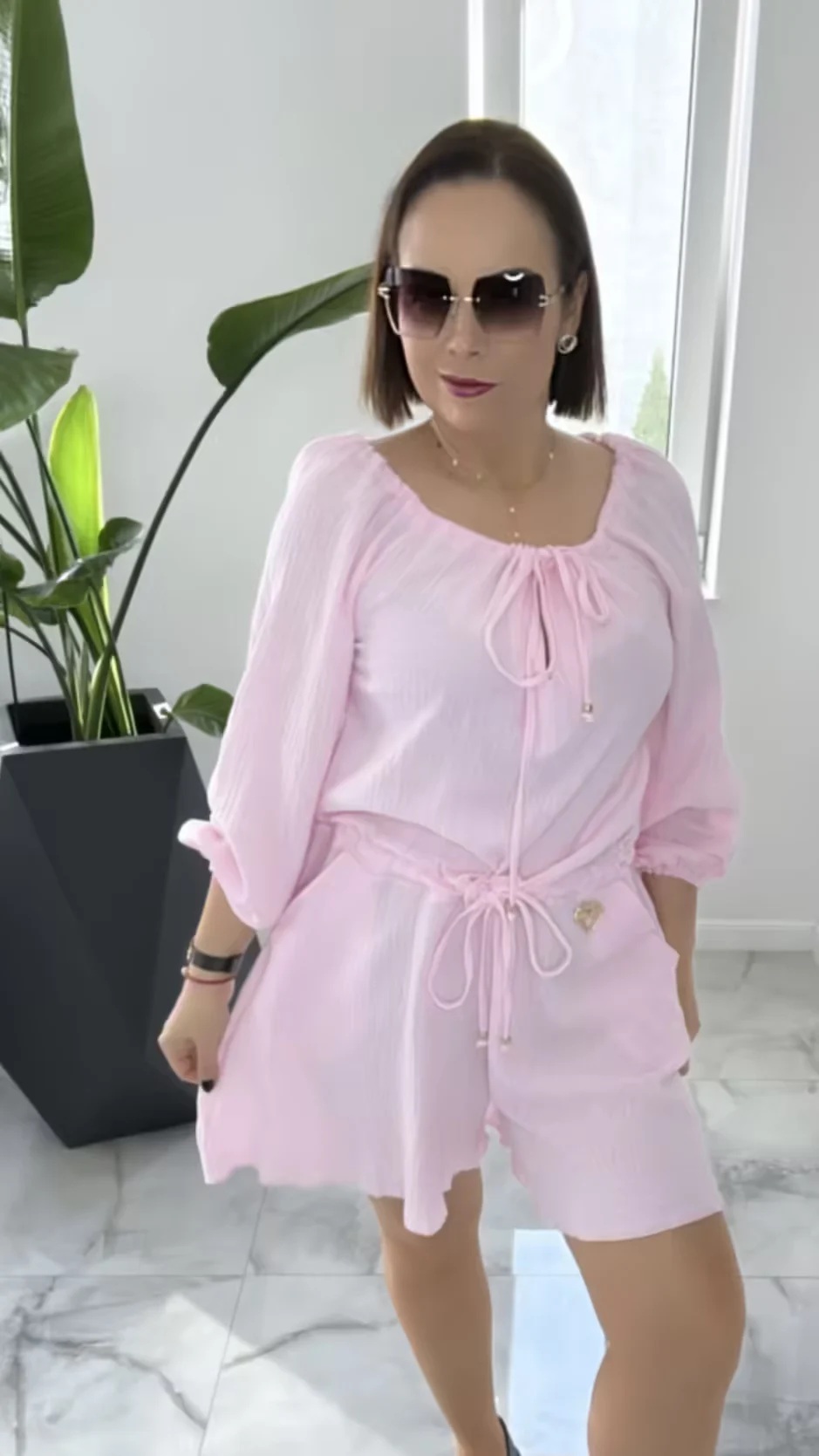 Kombinezon Lola Bianka letni różowy - obrazek 2