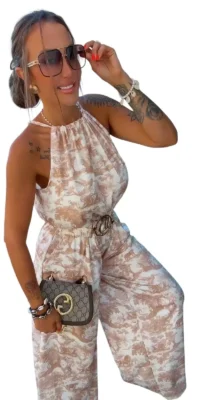 Kombinezon Lola Bianka letni długi beżowy