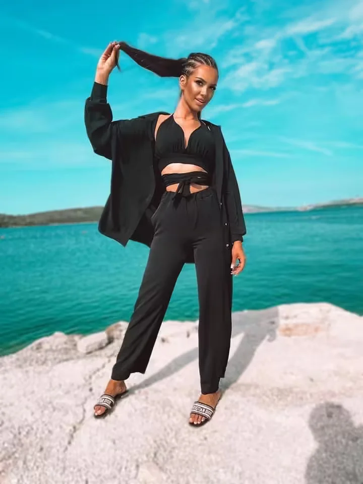 Komplet letni La Mai koszula spodnie top *SALE*