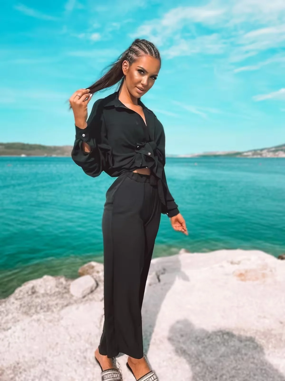 Komplet letni La Mai koszula spodnie top *SALE* - obrazek 2