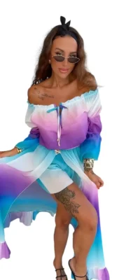 Komplet letni Lola Bianka top spódnica