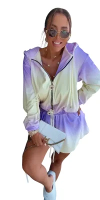 komplet welurowy ombre lola bianka