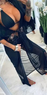 Narzutka plażowa Lola Bianka czarna premium