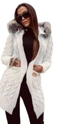 Sweter Lola Bianka biały kardigan