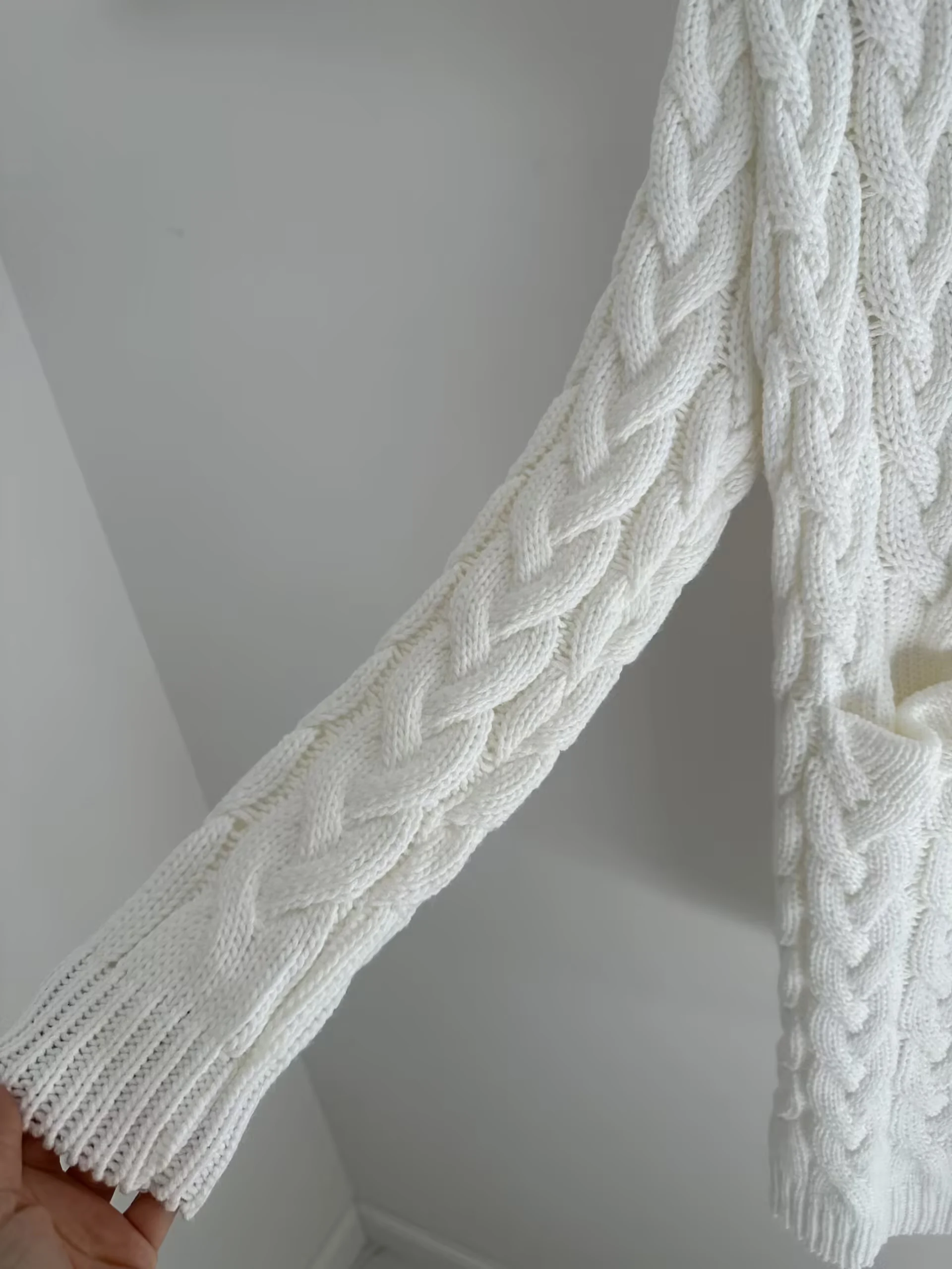 Sweter Lola Bianka biały kardigan - obrazek 7