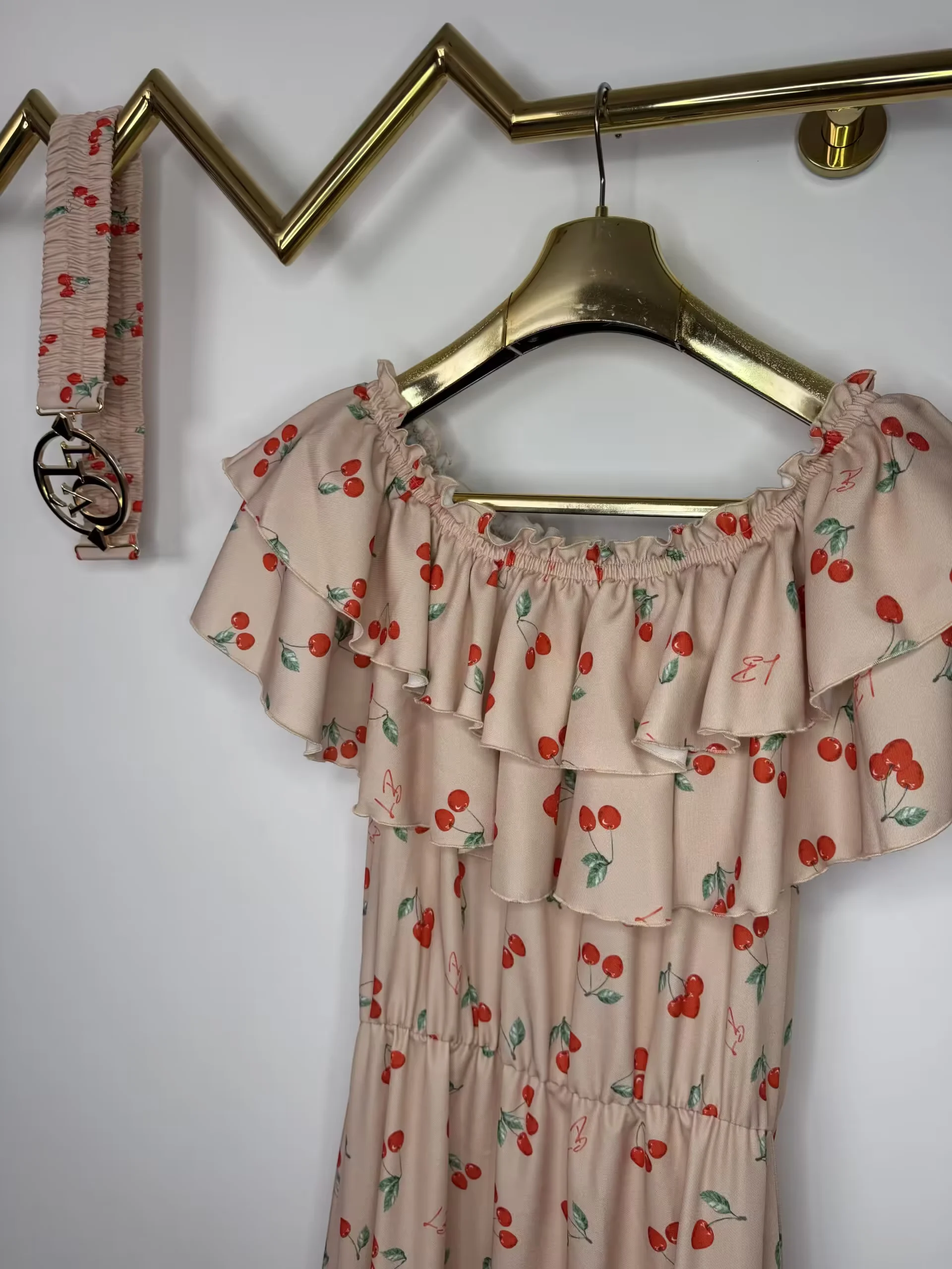 Sukienka Lola Bianka hiszpanka beżowa SALE - obrazek 7