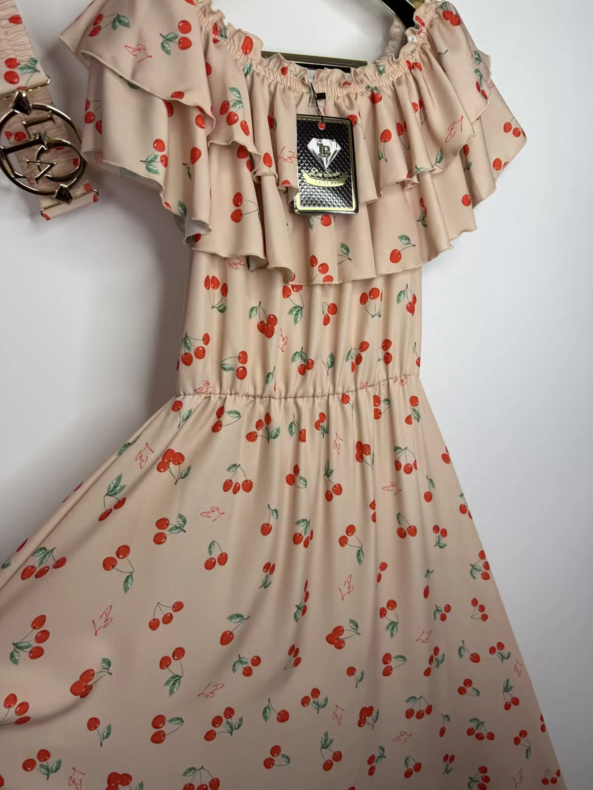 Sukienka Lola Bianka hiszpanka beżowa SALE - obrazek 9