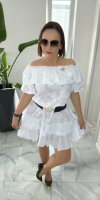 Sukienka Lola Bianka hiszpanka letnia biała