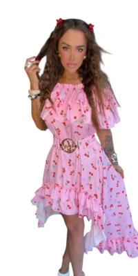 Sukienka Lola Bianka hiszpanka letnia różowa