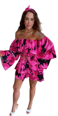 Sukienka Lola Bianka hiszpanka letnia różowa