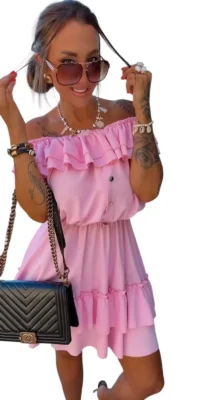 Sukienka Lola Bianka hiszpanka różowa