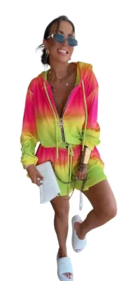 Dres Lola Bianka dres welurowy ombre komplet