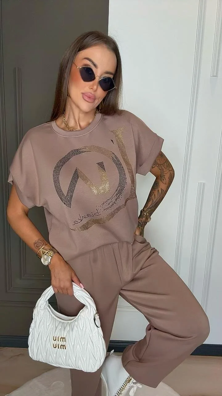 Dres Lola Bianka brązowy komplet - obrazek 2