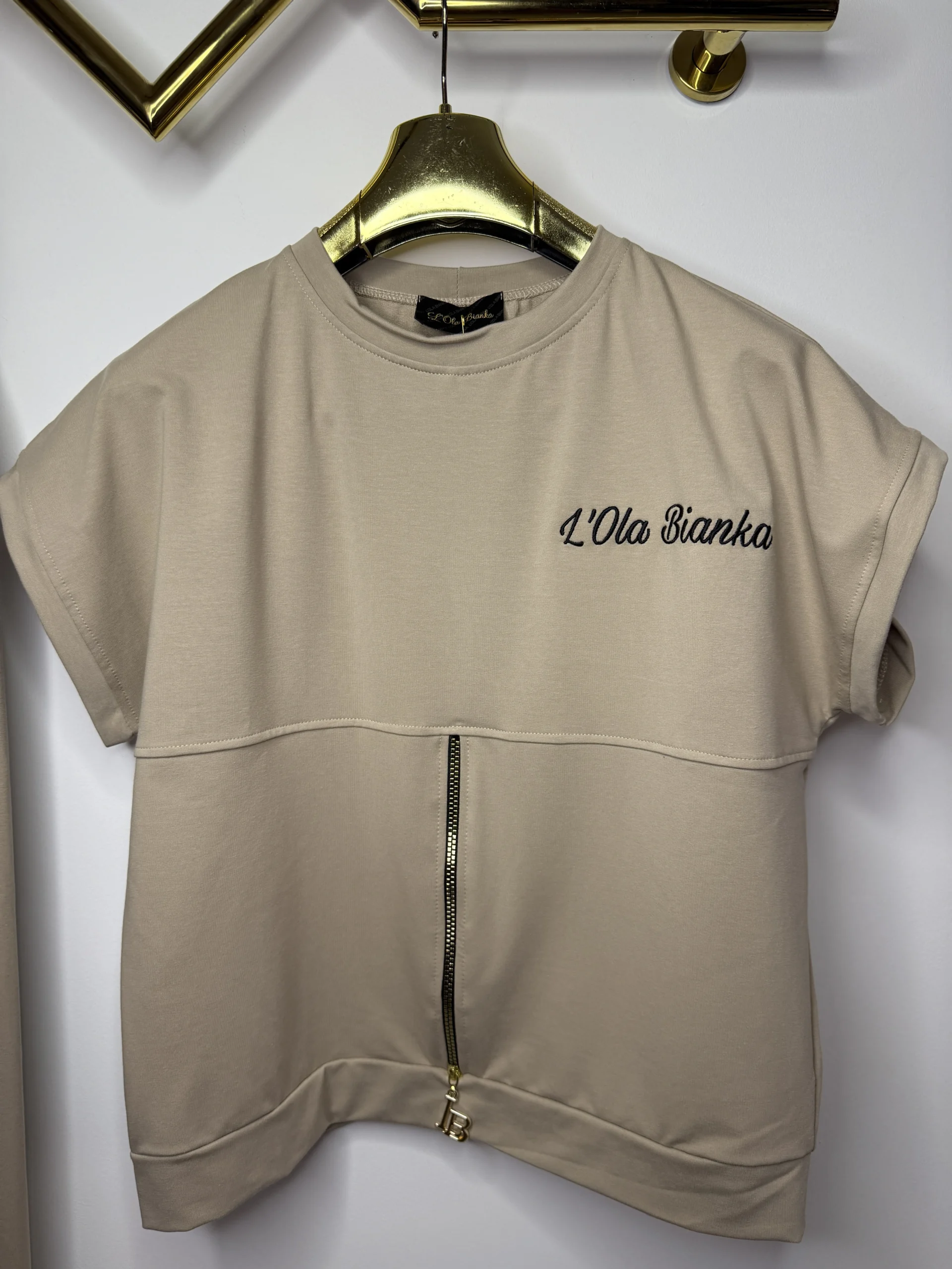 Dres Lola Bianka beżowy bawełniany - obrazek 4