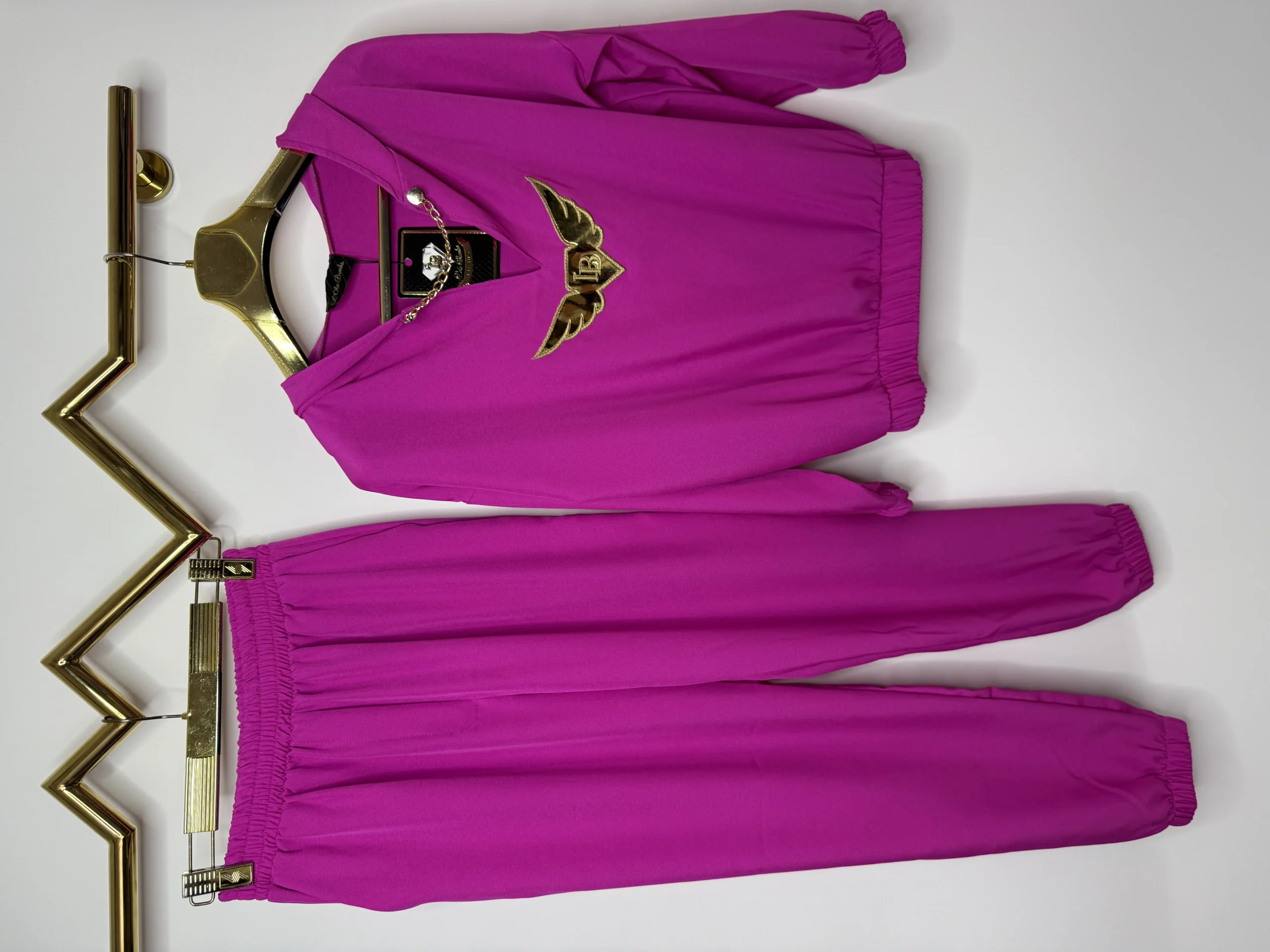 Dres Lola Bianka komplet różowy elegancki - obrazek 5