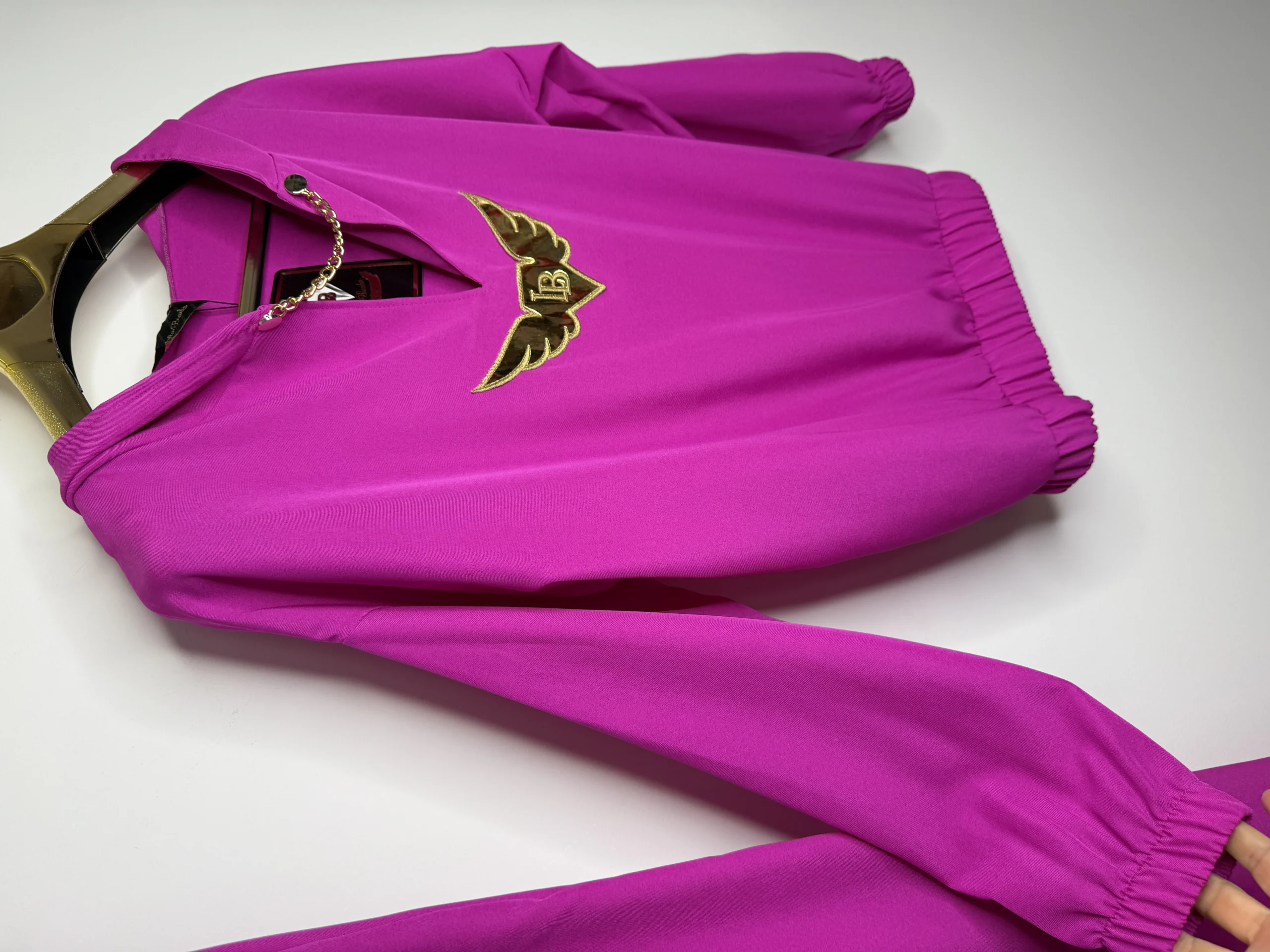 Dres Lola Bianka komplet różowy elegancki - obrazek 4