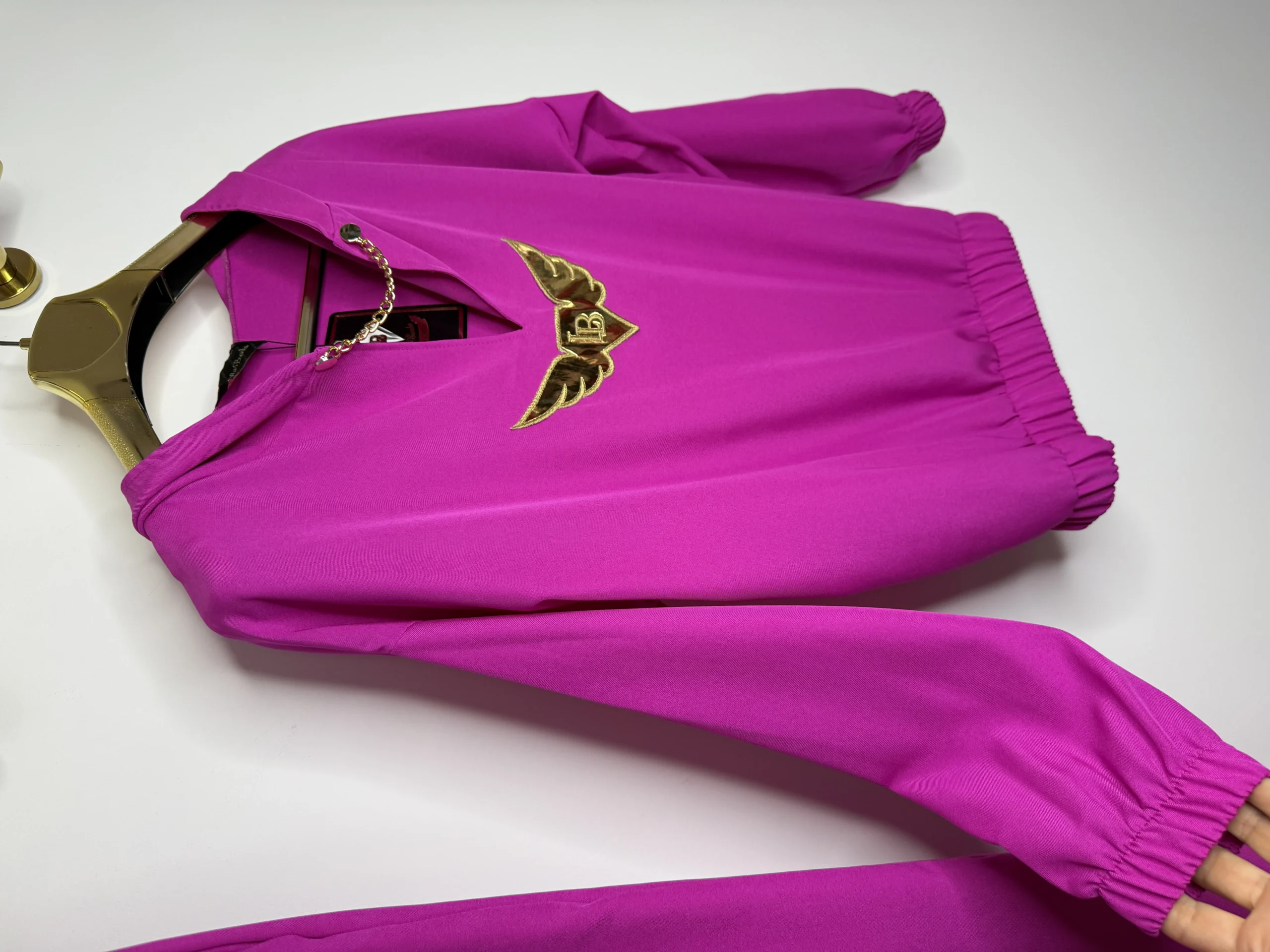 Dres Lola Bianka komplet różowy elegancki - obrazek 7