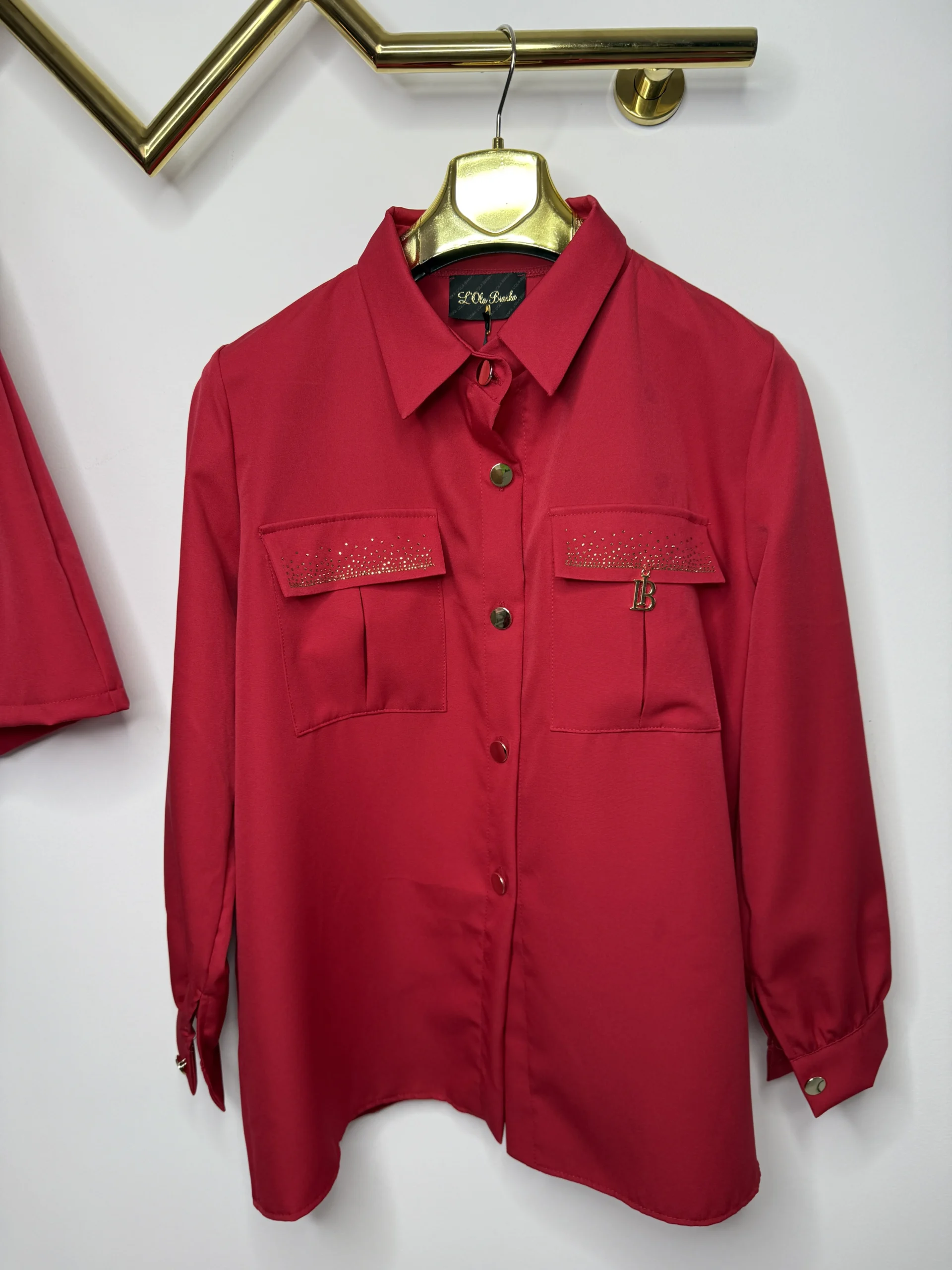 Komplet Lola Bianka czerwony koszula spodenki - obrazek 9